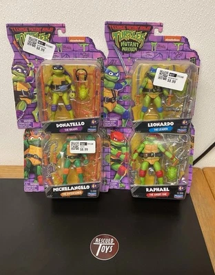 2023 TMNT Teenage Mutant Ninja Turtles Mutant Mayhem LOT of 4 Action Figures - Image 1 of 3