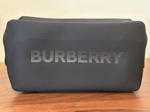 Burberry Bolsa de Viaje para Hombres Artículos de Aseo/Bolso Pantalón 9x5x4" Cremallera Negro Nuevo - Imagen 1 de 6