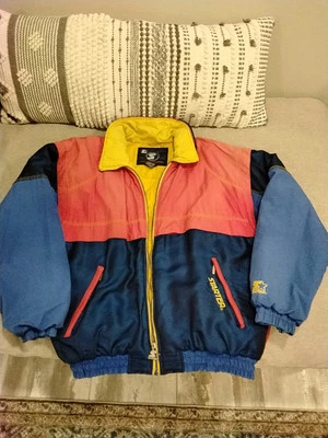 Vintage Starter Color block Puffer Jacket Large - Image 1 of 4