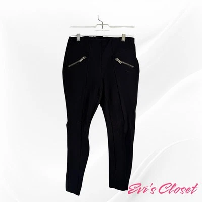 One 5 One Negro Elastizado Leggings Pantalones Imitación Cremallera Junior Para Mujer Talla S Foto 1 de 4