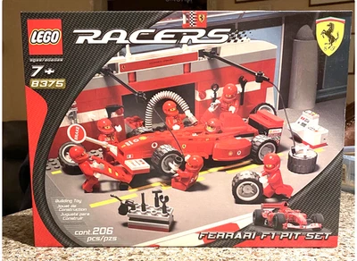 LEGO Racers: 2004 Ferrari F1 Pit Set Crew 8375 Retired NIB - Image 1 of 4