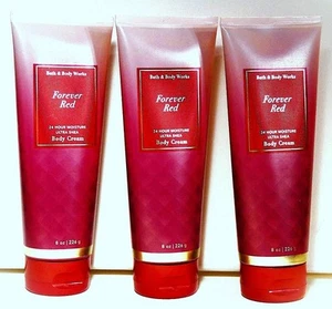 3 Bath & Body Works FOREVER RED Ultra Shea Body Cream Lotion 8 oz - Picture 1 of 2