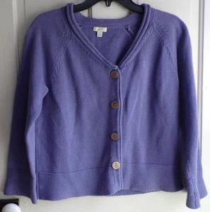 J. Jill Lavender Women's Size S V Neck Raglan Long Sleeve Cardigan Sweater - Picture 1 of 6