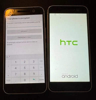Lot of 2 [BROKEN] HTC 10 32GB Silver (Verizon & Sprint) Good Used Issues - Image 1 of 4