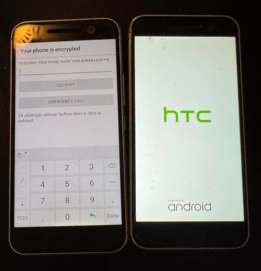 Lot of 2 [BROKEN] HTC 10 32GB Silver (Verizon & Sprint) Good Used Issues - Image 1 of 4