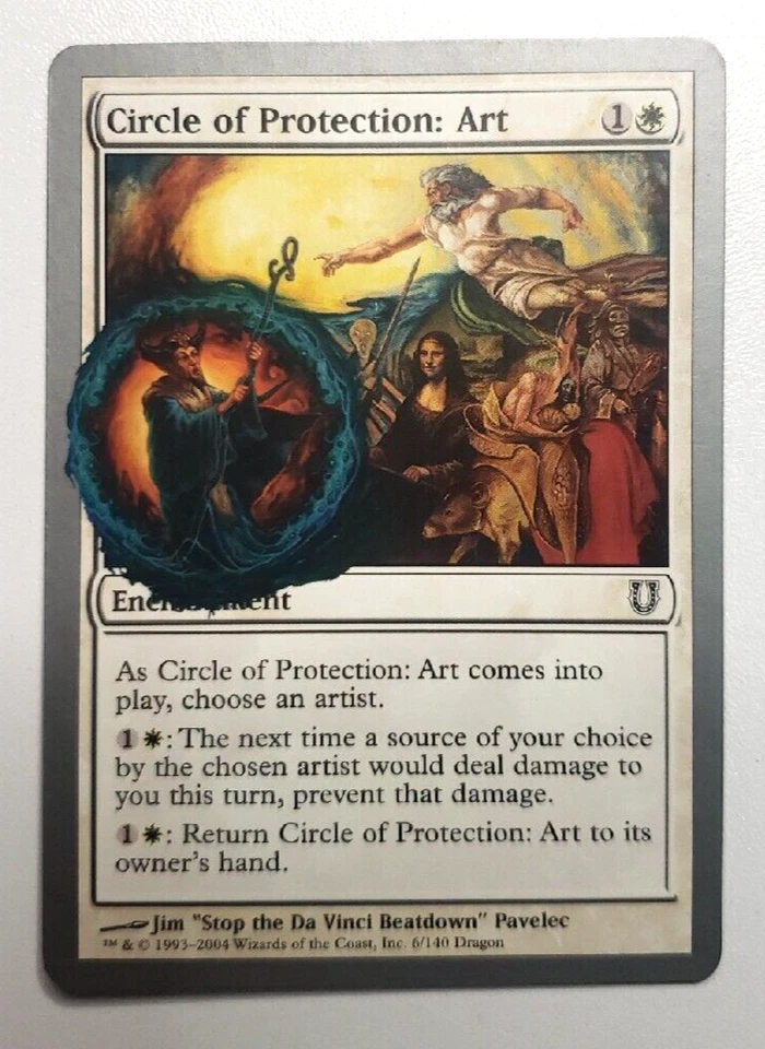 Circle of Protection Art MTG 2004 White Enchantment Magic Gathering Card - Image 1 of 1