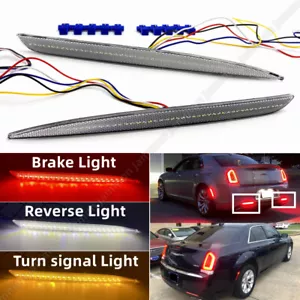 Clear Lens Bumper Reflector Tail Brake Rear Fog Light For 2015-2022 Chrysler 300 - Picture 1 of 12