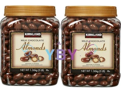 2 Packs Kirkland Signature Milk Chocolate Covered Almonds 3 LB Each Pack - Image 1 of 4