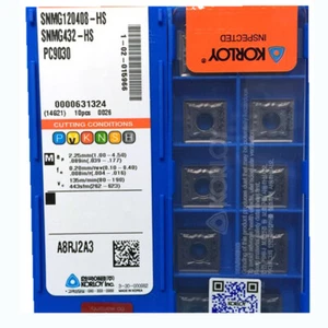 KORLOY SNMG120408-HS PC9030 Carbide Inserts CNC TOOL⊕IK - Picture 1 of 4