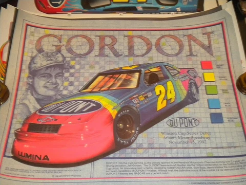 1992 Jeff Gordon NASCAR "Winston Cup Series Debut" DuPont Company, 22"x 18", NOS Cover
