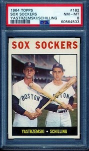 1964 Topps #182 Sox Sockers PSA 8 NM-MT *Boston Red Sox*
