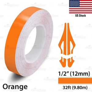 1/2" Vinyl Pinstriping Pin Stripe Car SUV Styling Tape Decal Sticker 12mm ORANGE - Picture 1 of 12