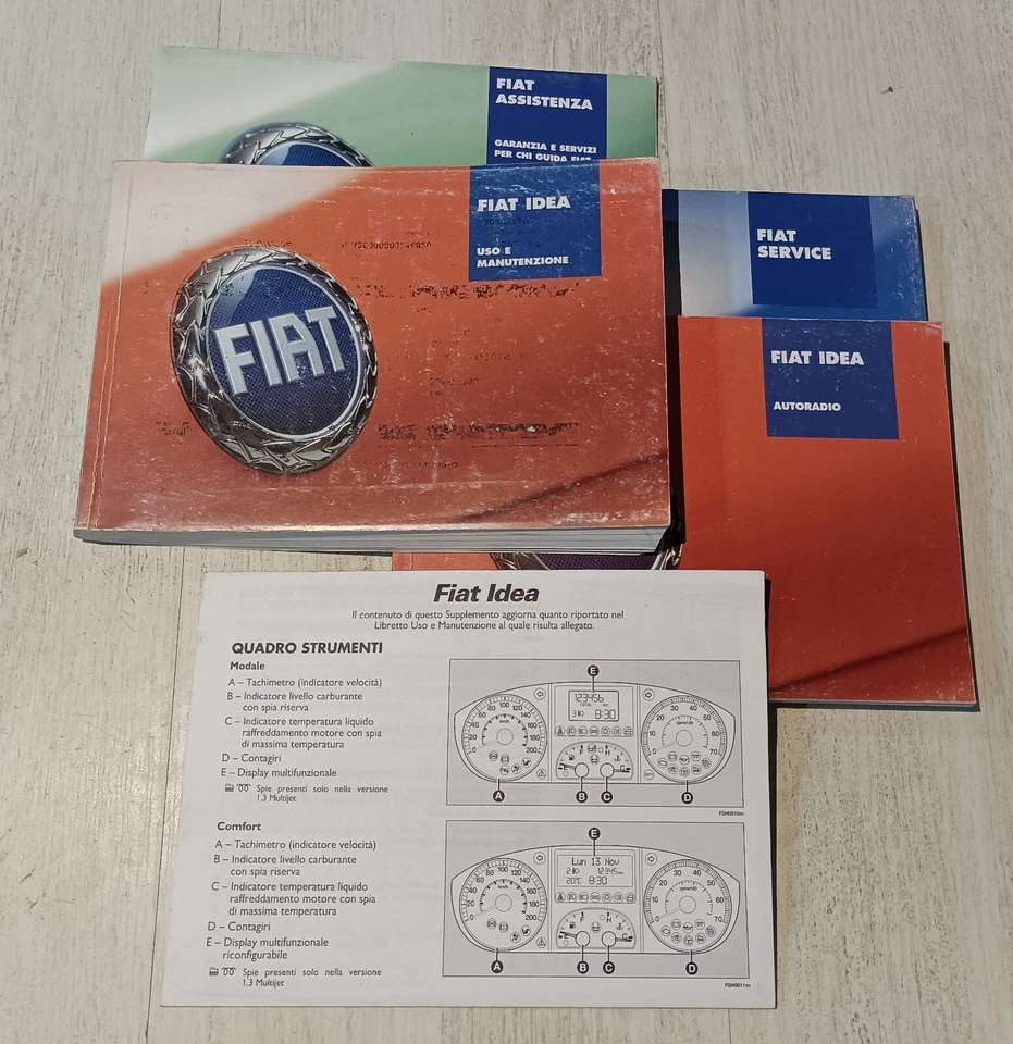 Libretto Uso E Manutenzione Fiat Idea Italiano Istruzioni Manuale Istruzioni  - Immagine 1 di 4
