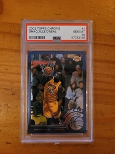 2002-03 Topps Chrome #1 Shaquille O'Neal PSA 10 Gem Mint Lakers HOF - Bild 1 von 1