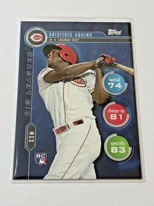 2020 Topps Baseball Topps Attax Big Leaguer - Aristides Aquino RC - Reds