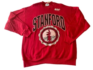 VINTAGE STANFORD CARDINAL SWEATSHIRT ADULT XL DEADSTOCK VELVA SHEEN NCAA - Picture 1 of 13