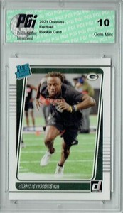 Eric Stokes 2021 Donruss Football #343 Gem Mint Rookie Card PGI 10