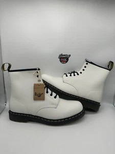 Dr. Martens 1460 White Smooth 11822100 Lace Up Combat Rain Boots Men's Size 14 - Picture 1 of 6