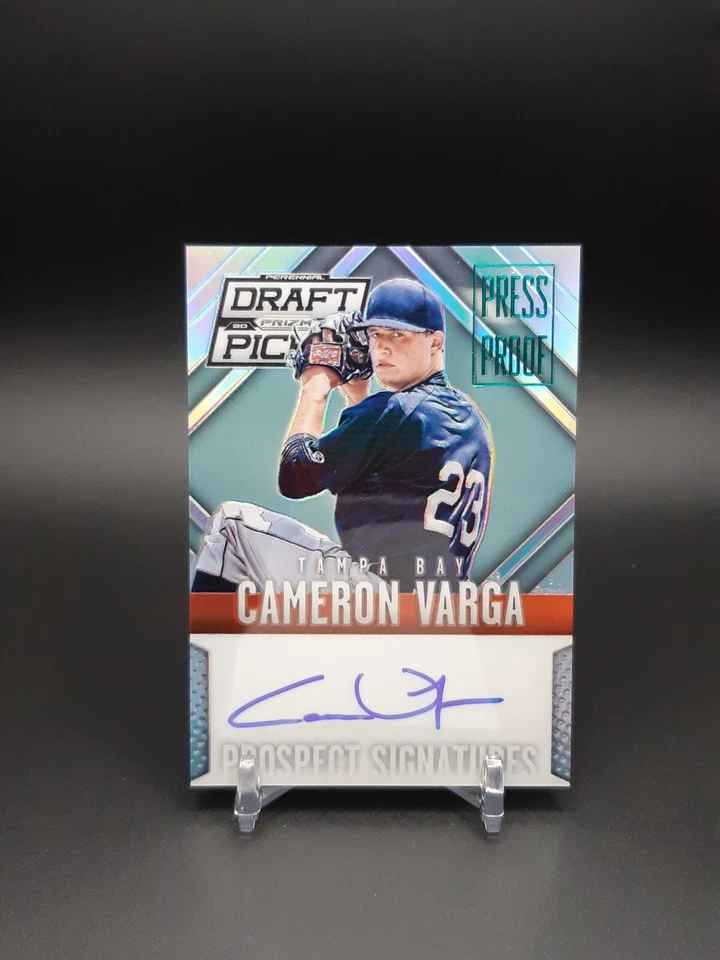 2014 Panini Prizm Perennial Draft Picks Press Proof /199 Cameron Varga #60 Auto - Image 1 of 2