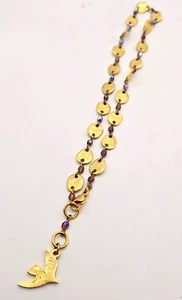 Collana Cecile Jeanne Paris tono oro uccellino rondine girocollo corto irredescente - Foto 1 di 8