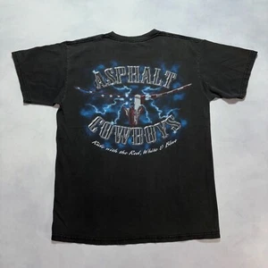 T-shirt Brooks & Dunn vintage asfalto cowboy grafica media biker band maglietta anni 90 - Foto 1 di 10