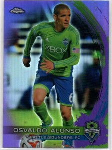 2014 Topps Chrome MLS PURPLE REFRACTOR #76 Osvaldo Alonso SEATTLE SOUNDERS FC 92