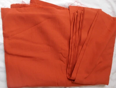 6 yd Solid Rust COTTON FABRIC Decorator Quilt Craft 62” x 219” Unwashed Vintage - Image 1 of 4