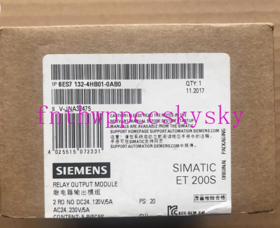 1pcs New Siemens ET200S series PLC module 6ES7 132-4HB01-0AB0 in stock - Image 1 of 1