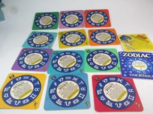 Juego completo de alfombrillas de cerveza Babycham Zodiac BREWERIANA COLECCIONABLE X 13 COMO NUEVAS + folleto - Imagen 1 de 6