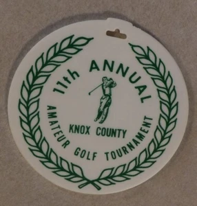 VINTAGE 11TH ANNUAL KNOX COUNTY AMATEUR GOLF TOURNAMENT GOLF BAG TAG - Picture 1 of 2