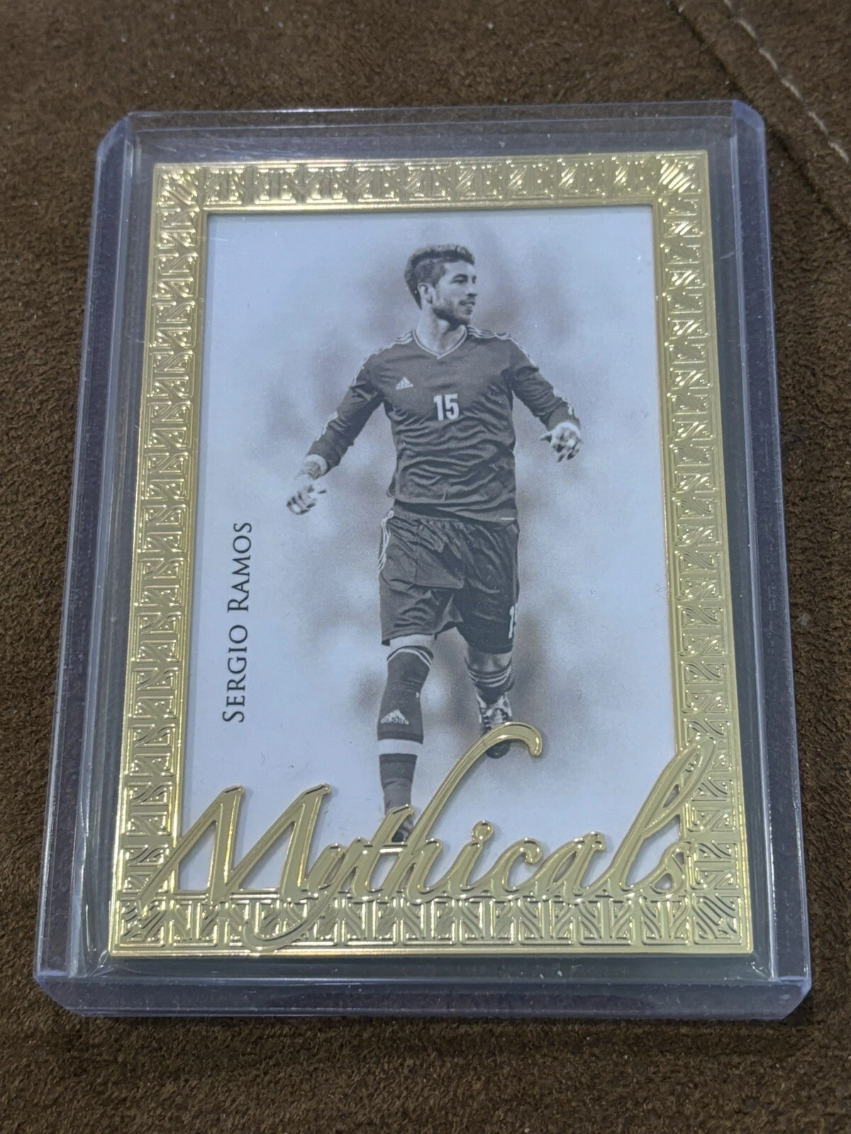 SERGIO RAMOS 2024 FUTERA UNIQUE NOSTALGIA FOOTBALL SOCCER /12 GOLD FRAME