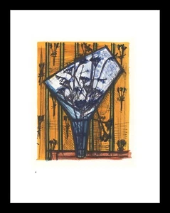 1967 Bernard Buffet Lithograph 4 "Vase de Fleurs" (Vase of Flowers) - Picture 1 of 2