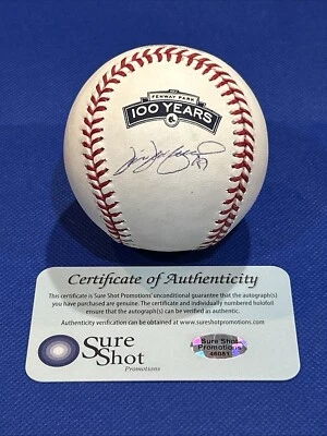 Бейсбольный мяч с автографом Тима Уэйкфилда из Rawlings Fenway к 100-летию RedSox с сертификатом подлинности - Изображение 1 из 4