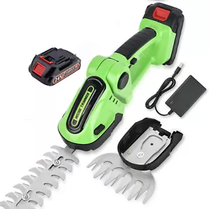 2 IN 1 Akku Heckenschere Grasschere Strauchschere 24V mit Akkus Und Ladegerät - Bild 1 von 8