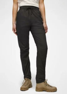 PrAna Pants Womens Large Dark Iron Palisades Ripstop Hiking Elastic Waist - Picture 1 of 13