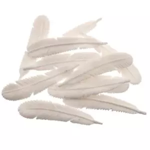 "Cabujón con cuentas de hueso bisonte tallado a mano de doble cara pluma, 1 5/8" - Imagen 1 de 2