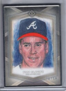 2020 Transcendent Hall of Fame TOM GLAVINE Framed SKETCH 28/50 Topps Collection