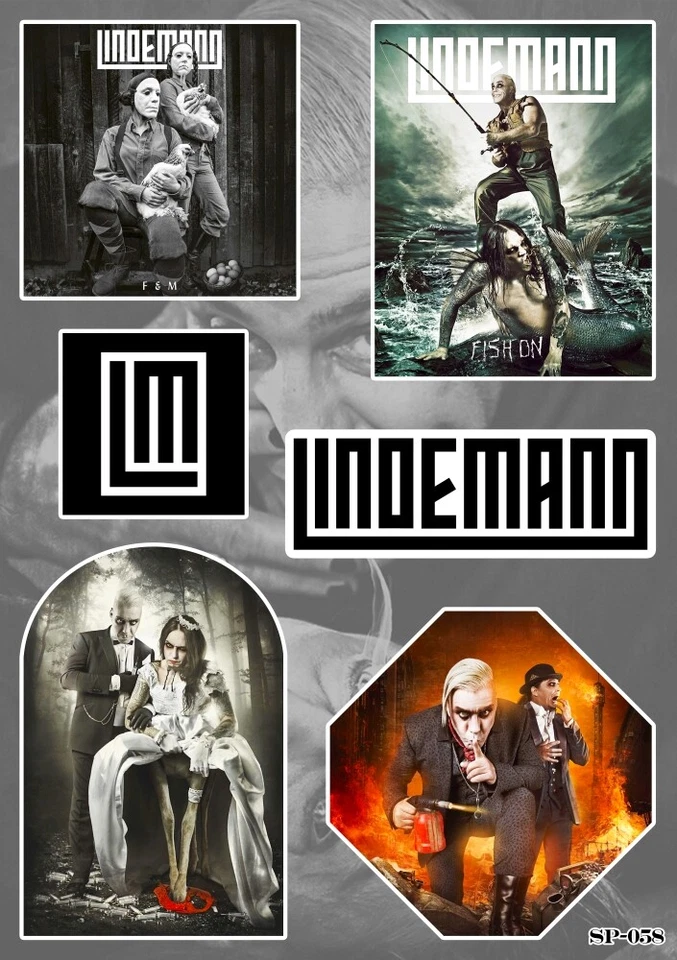 Paquete de pegatinas Lindemann | Logotipo de banda de música metal industrial alemana Till Lindemann Foto 1 de 1