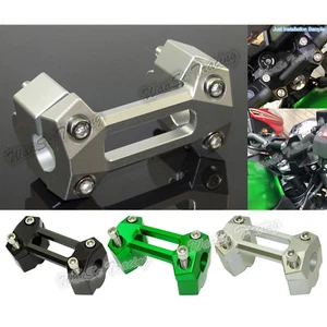 CNC Handlebar Riser Clamp Kit Moves Bar Up 30mm Fit KAWASAKI Z250 Z300 Z800 Z900 - Picture 1 of 33