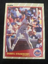 1989 Fleer Super Stars Card 39 Darryl Strawberry New York Mets Nm+ Free Shipping