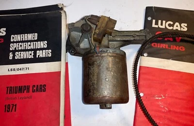 Motor de limpador Lucas funcionando 75652. Código de data 6/71. Triumph Spitfire IV, GT6 —T2– 2 - Imagem 1 de 2