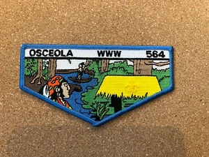 Colorful flap from Lodge 564 blue border - Picture 1 of 2
