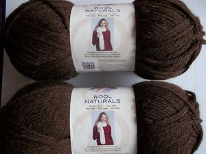 Premier Wool Naturals 100% wool yarn, Chocolate, lot of 2 (205 yds each) - Picture 1 of 2