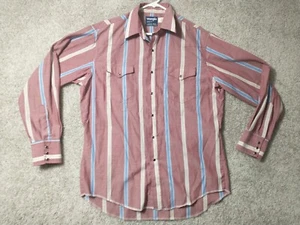 Camisa Wrangler Para Hombre 16.5-34 Roja Azul Manga Larga Abotonada A Cuadros Adulto - Imagen 1 de 11