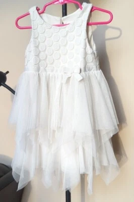 Girl's Dress Cat & Jack Ivory Tutu 2T Baby Toddler Girl Fancy  - Image 1 of 4