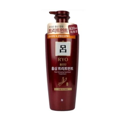 Ryo 人参头发营养护理 27.7 盎司保湿霜平滑头发 K 美容 — 第 1/4 张图片