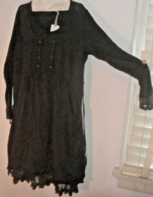 Novo com etiquetas Deca de Vous a Nous~Art to Wear~BR Heather Babydoll Vestido Bainha de Renda T6  - Imagem 1 de 4