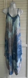 India Boutique Silky Lounger/Coverup Jumpsuit , Blue, One Size (12-14) NWT - Picture 1 of 3