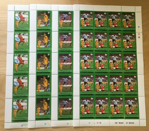 FULL SHEETS Grenadines 1990 1210-3 - World Cup Soccer - Set of Sheets - MNH Cover
