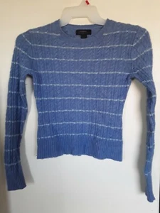 Express Wool Angora Cashmere Blend Cable knit Crew Neck Sweater Sz XS - Picture 1 of 5